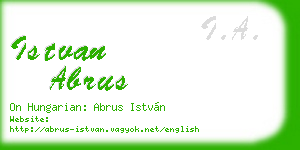 istvan abrus business card
